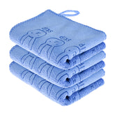 Kuber Industries Hand Towel | Reusable Face Cleaning Towel | Baby Napkin | Hand-Face Towel with Ultra Soft-Super Absorbent Capability | Baby Towel | Skip Print | 30x40 cm | Pack of 3 | Blue